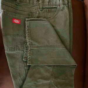 Dickies Men's Relaxed Fit Duck Jean, Moss Rinsed, 36x30